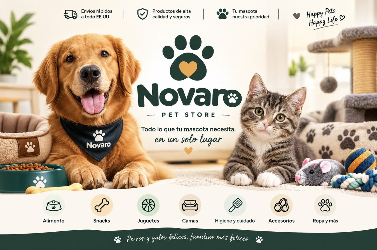 Un perro y un gato felices: todo lo que tu mascota necesita, en un solo lugar